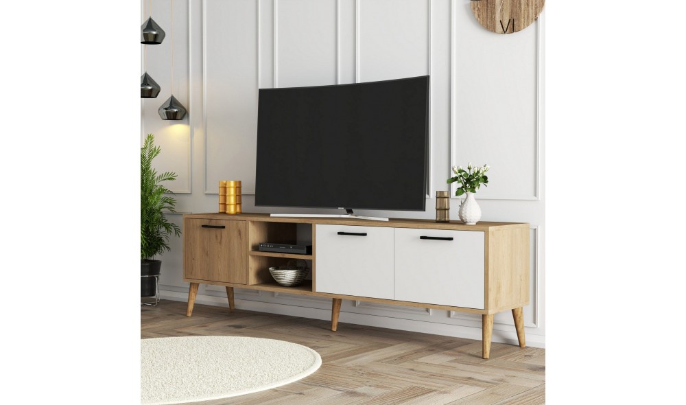 Suport TV, Exxen - 1585, StejarAlb, 180 x 53 x 35 cm