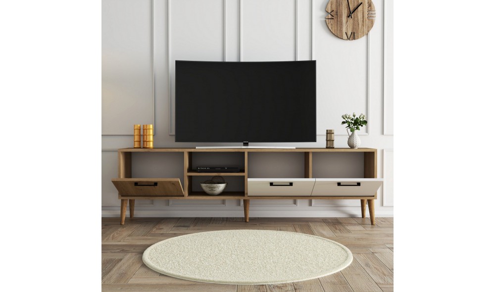 Suport TV, Exxen - 1585, StejarAlb, 180 x 53 x 35 cm