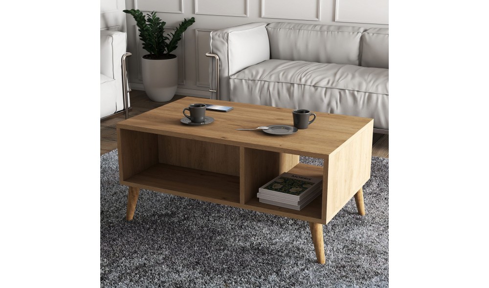 Masuta de cafea, Exxen, Stejar, 90 x 54 x 42 cm