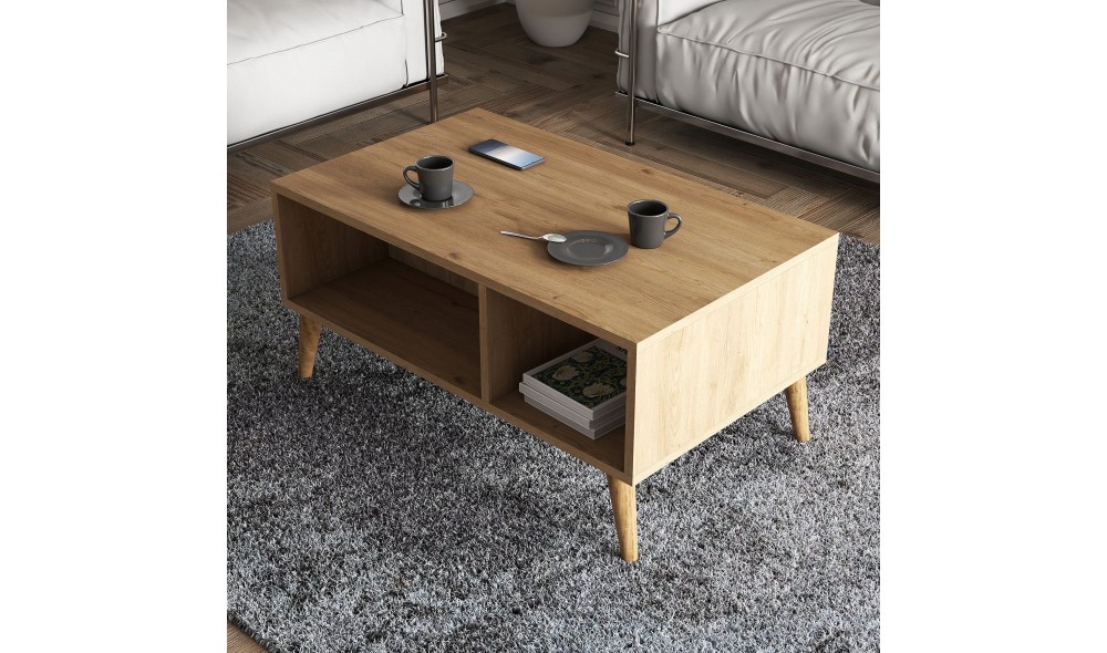 Masuta de cafea, Exxen, Stejar, 90 x 54 x 42 cm