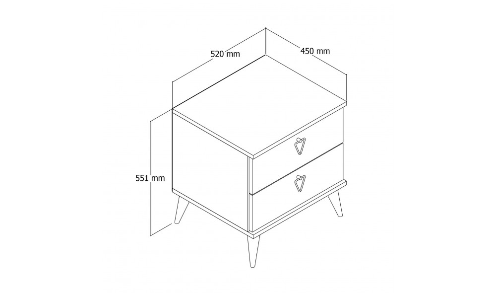 Noptiera Versa-Ce 3632 52 x 55 x 45 cm