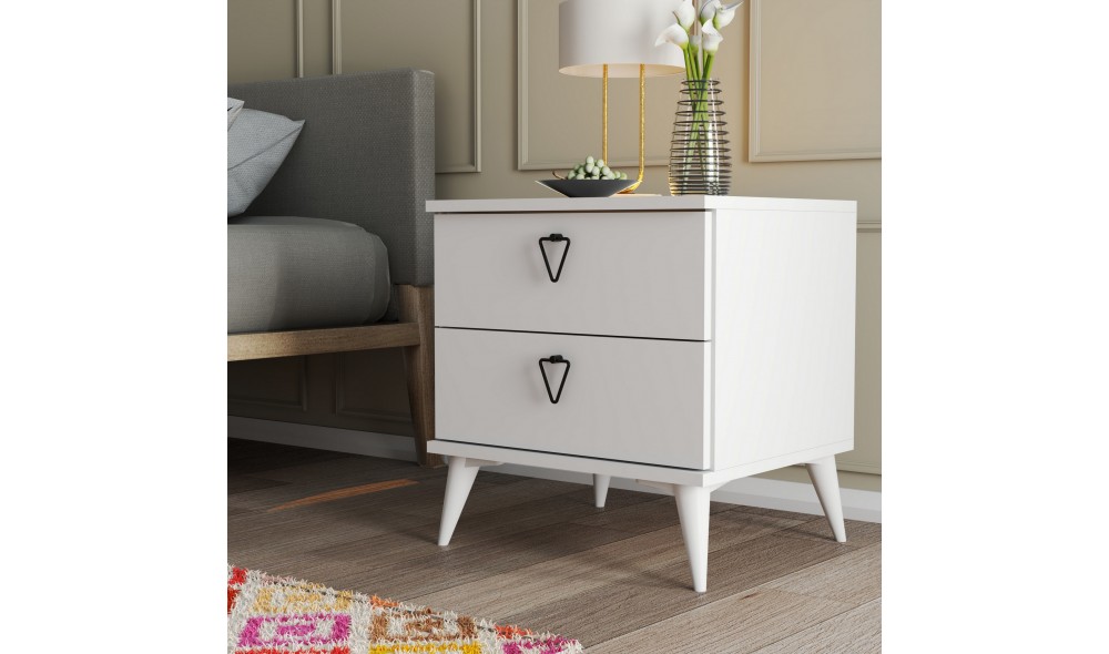 Noptiera, Versa, Alb, 52 x 55 x 45 cm