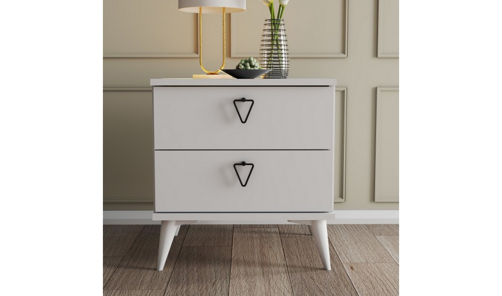 Noptiera, Versa, Alb, 52 x 55 x 45 cm