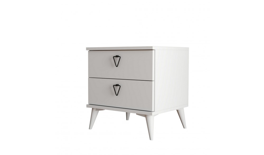 Noptiera, Versa, Alb, 52 x 55 x 45 cm