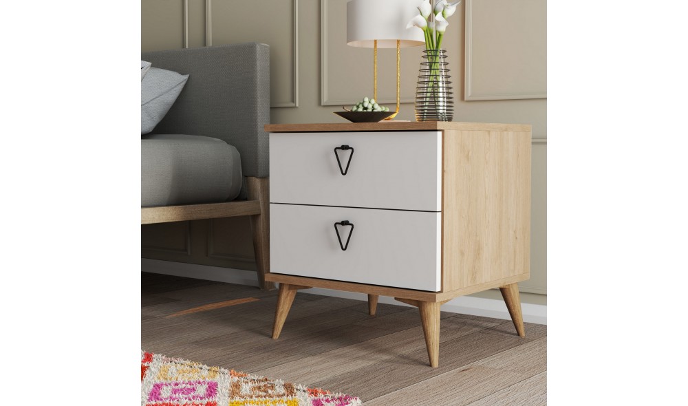 Noptiera, Versa, StejarAlb, 52 x 55 x 45 cm