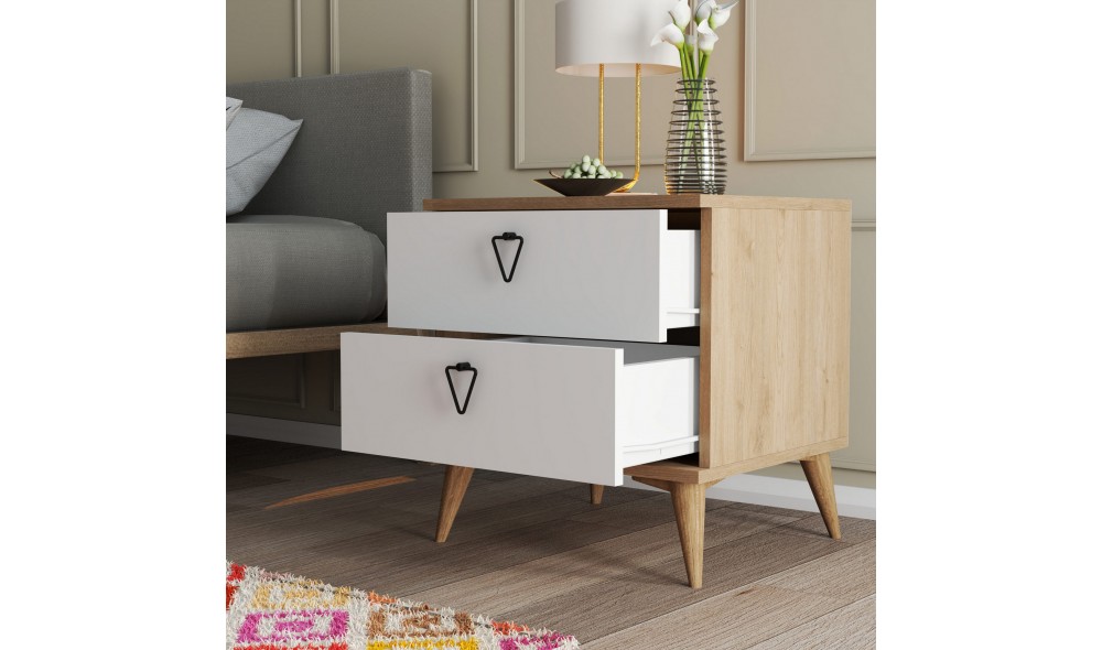 Noptiera, Versa, StejarAlb, 52 x 55 x 45 cm