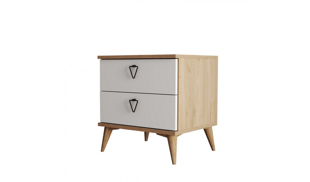 Noptiera, Versa, StejarAlb, 52 x 55 x 45 cm