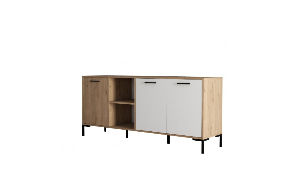 Consola, Aurora - 1634, StejarAlb, 180 x 80 x 45 cm