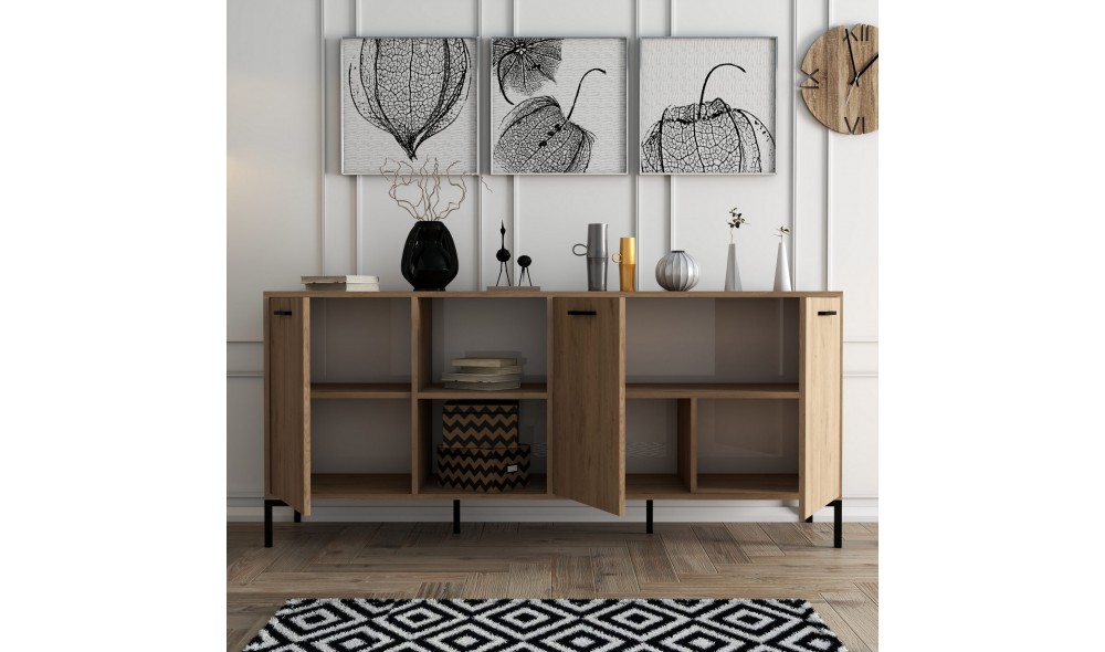 Consola, Aurora - 1636, Stejar, 180 x 80 x 45 cm