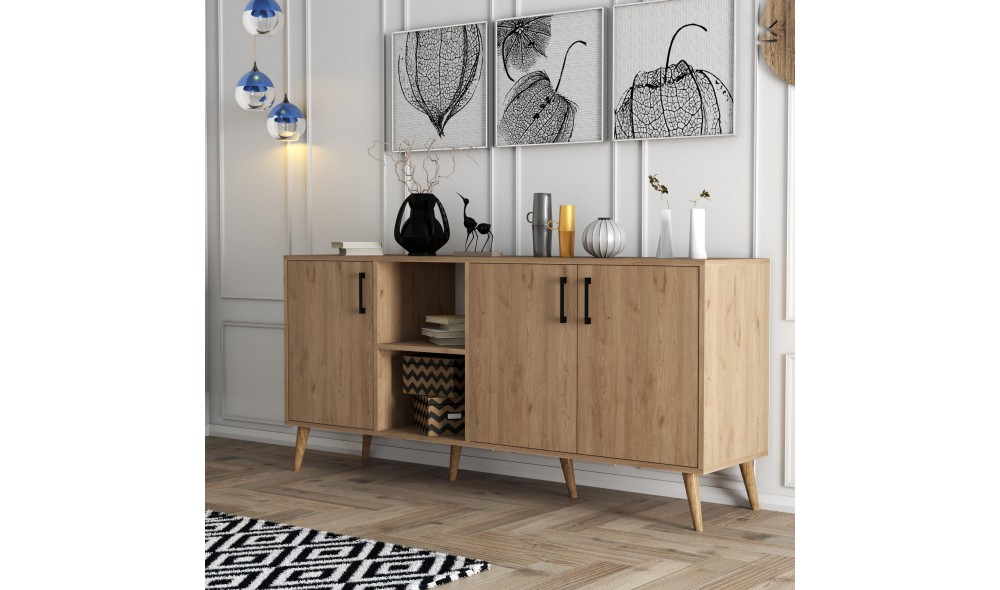 Consola, Exxen - 1626, Stejar, 180 x 80 x 45 cm