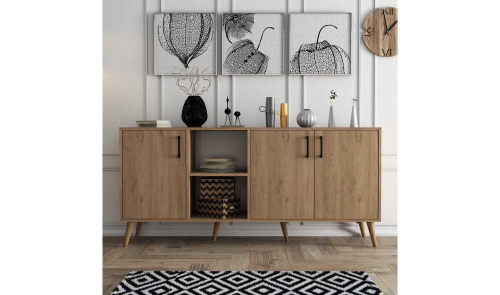 Consola, Exxen - 1626, Stejar, 180 x 80 x 45 cm