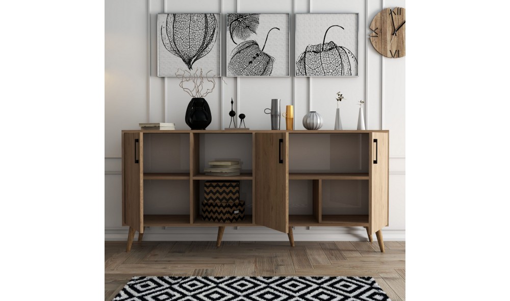 Consola, Exxen - 1626, Stejar, 180 x 80 x 45 cm