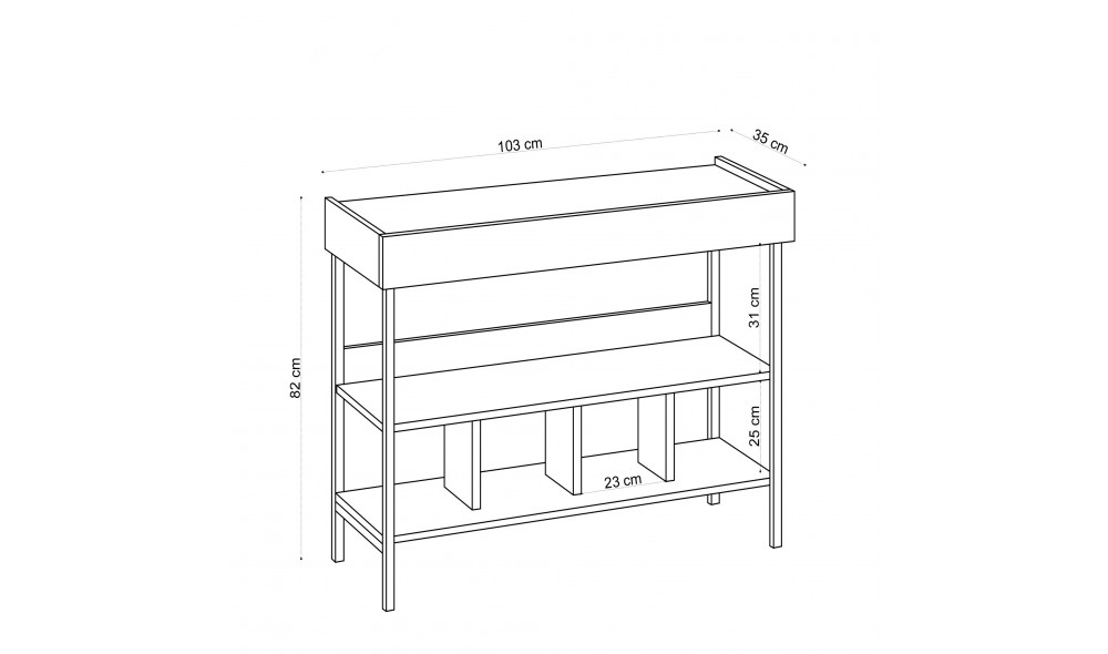 Sala Stand Nelly 103 x 82 x 35 cm