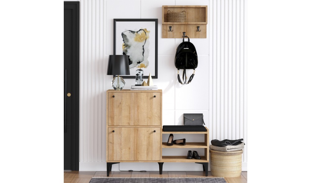 Pantofar, Bred, Stejar, 110 x 92 x 35 cm