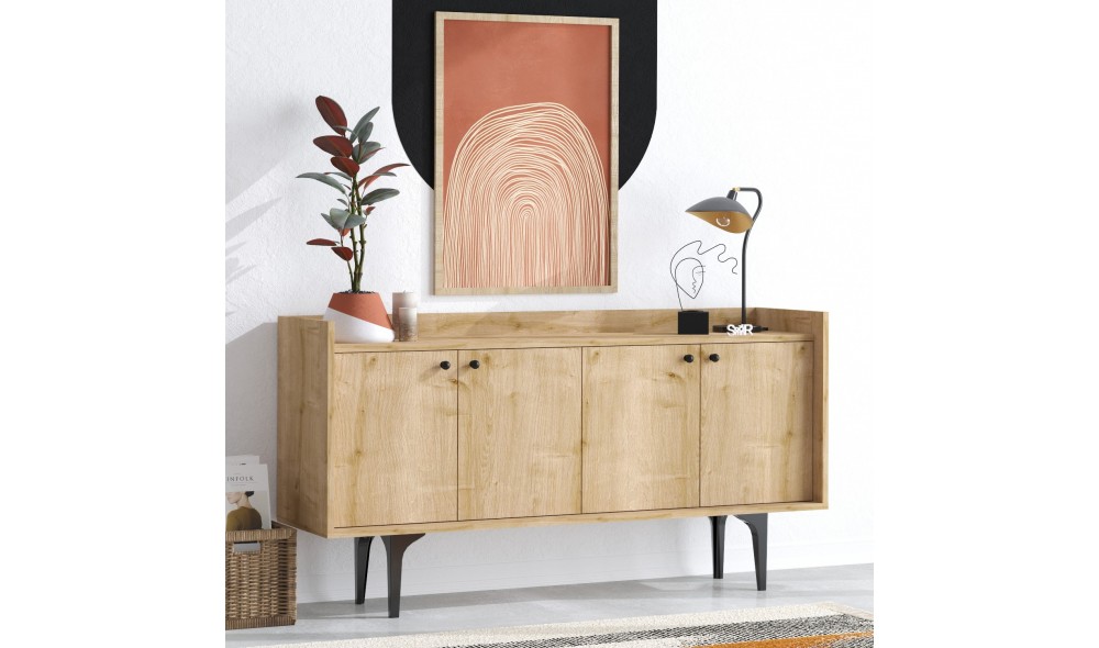 Consola, Navi, Stejar safir, 150 x 80 x 40 cm