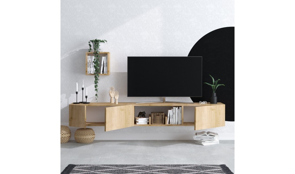 Unitate TV, Avior, Stejar safir, 25 x 25 x 15 cm