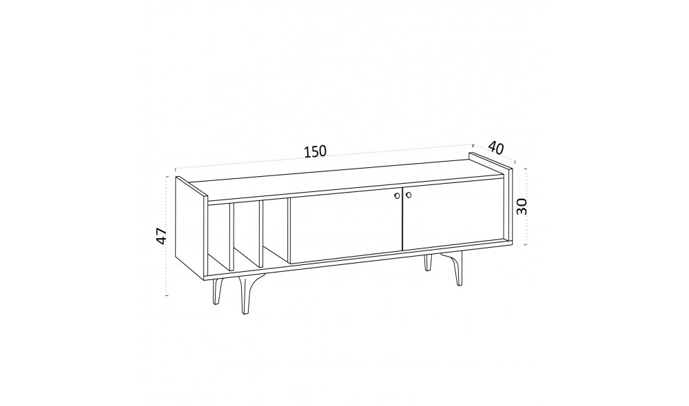 Suport TV Alya 150 x 47 x 40 cm