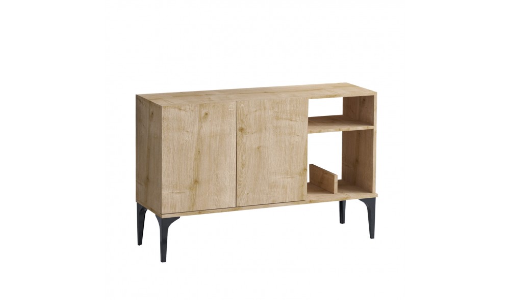 Consola, Oscar, Stejar safirNegru, 120 x 80 x 40 cm