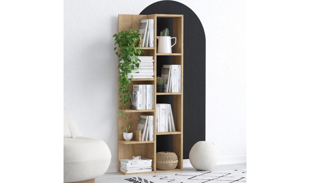 Raft pentru carti, Lily, Stejar, 60 x 150 x 18 cm