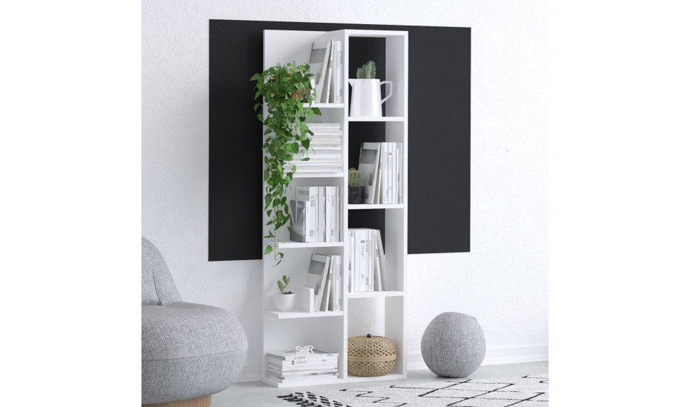 Raft pentru carti, Viva, Alb, 60 x 150 x 18 cm