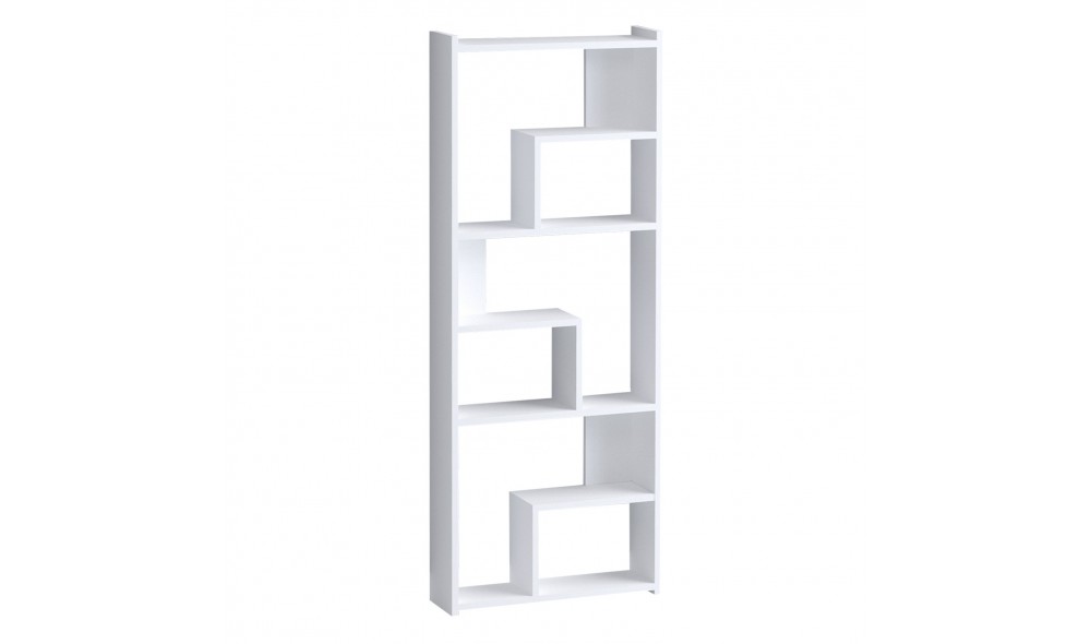 Raft pentru carti, Prins, Alb, 60 x 150 x 15 cm