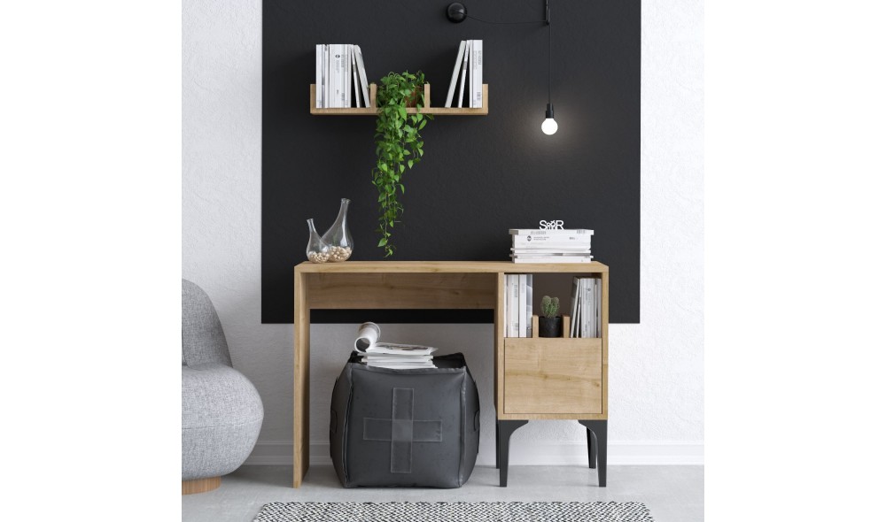 Birou de studiu, Olla, Stejar, 74 x 100 x 45 cm