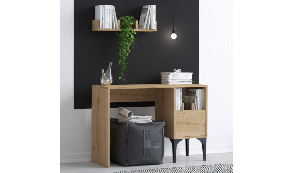 Birou de studiu, Olla, Stejar, 74 x 100 x 45 cm
