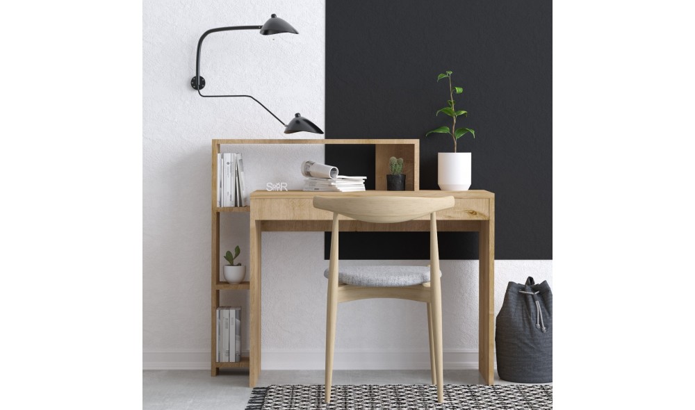 Birou de studiu, Uma, Stejar, 95 x 117 x 45 cm