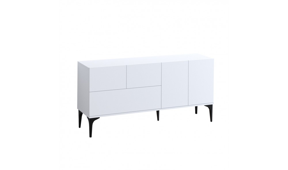 Consola, Glise, AlbNegru, 150 x 75 x 35 cm