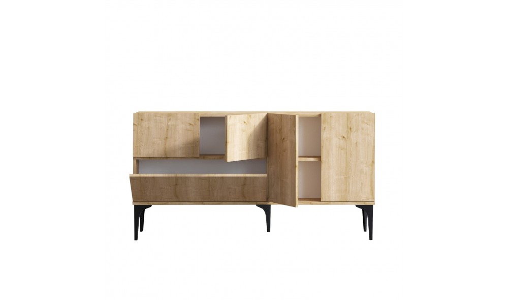 Consola, Tress, StejarNegru, 150 x 75 x 35 cm