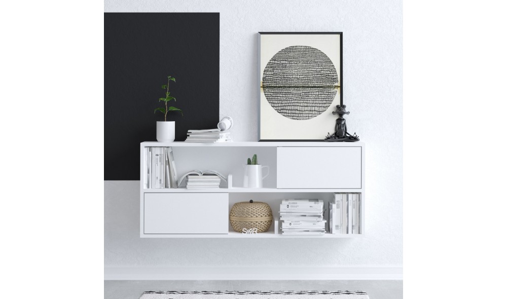 Consola, Forkis - Dec0028, Alb, 120 x 50 x 22 cm