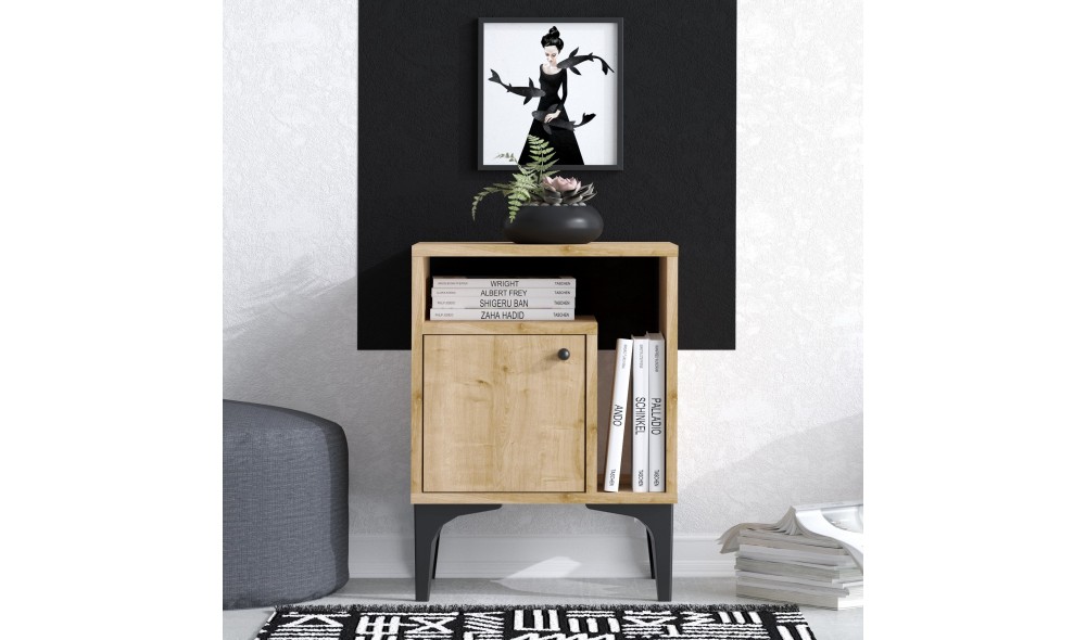 Noptiera, Nuno, Stejar safir, 40 x 55 x 35 cm