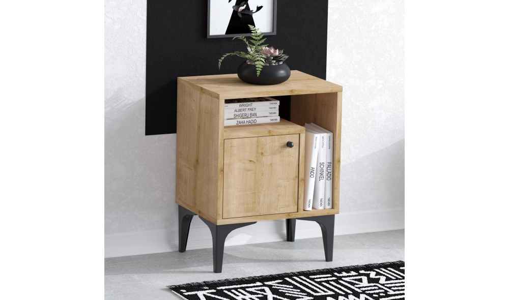 Noptiera, Nuno, Stejar safir, 40 x 55 x 35 cm