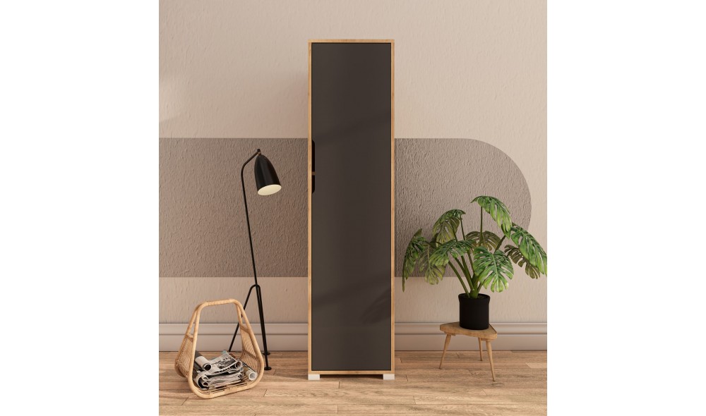 Dulap, Flora 47 - Sapphire Oak, Anthracite, 47 x 183 x 45 cm