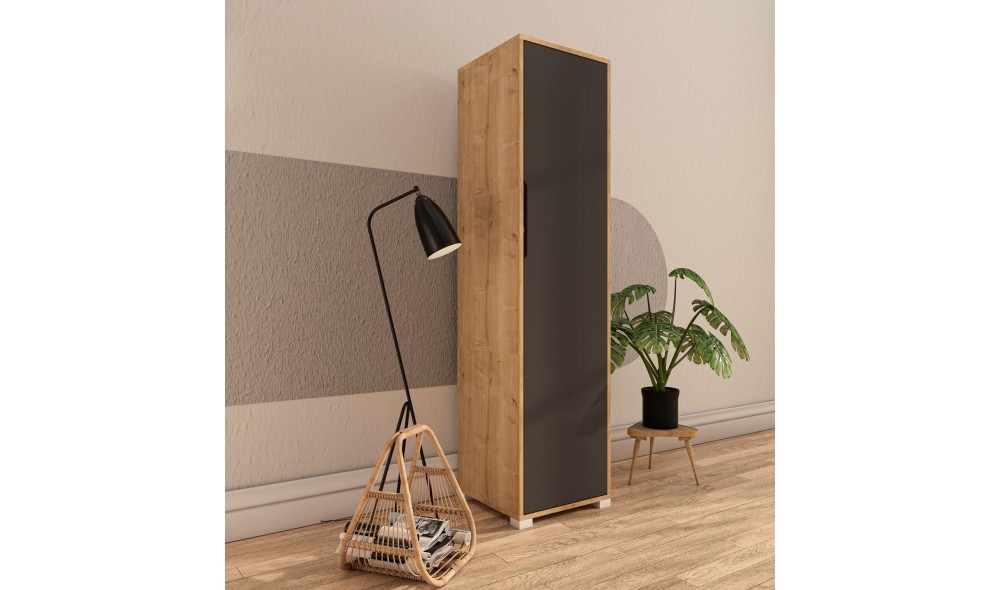 Dulap, Flora 47 - Sapphire Oak, Anthracite, 47 x 183 x 45 cm