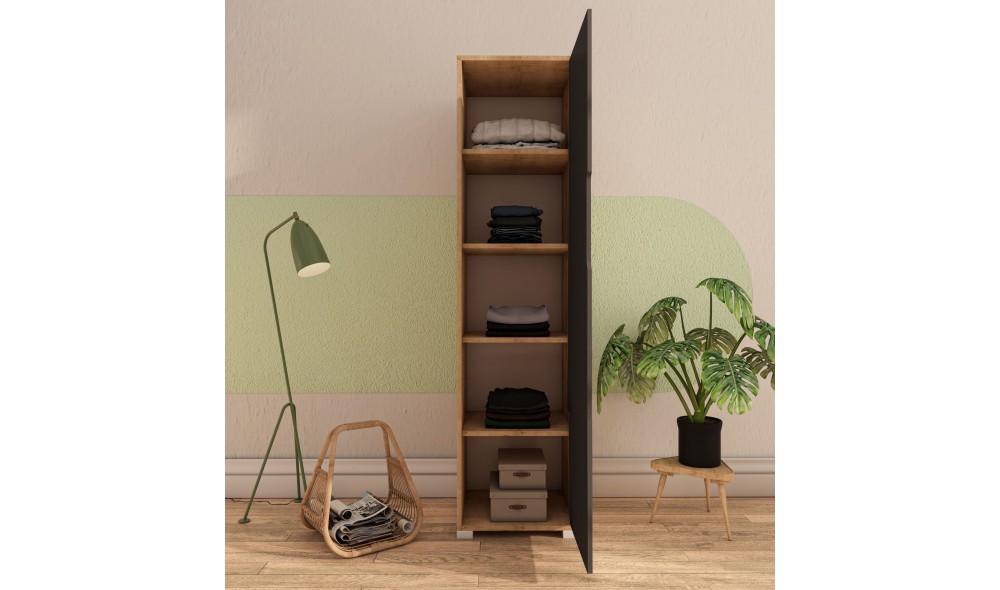 Dulap, Flora 47 - Sapphire Oak, Anthracite, 47 x 183 x 45 cm