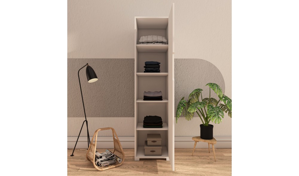 Dulap, Flora 47 - White, 47 x 183 x 45 cm