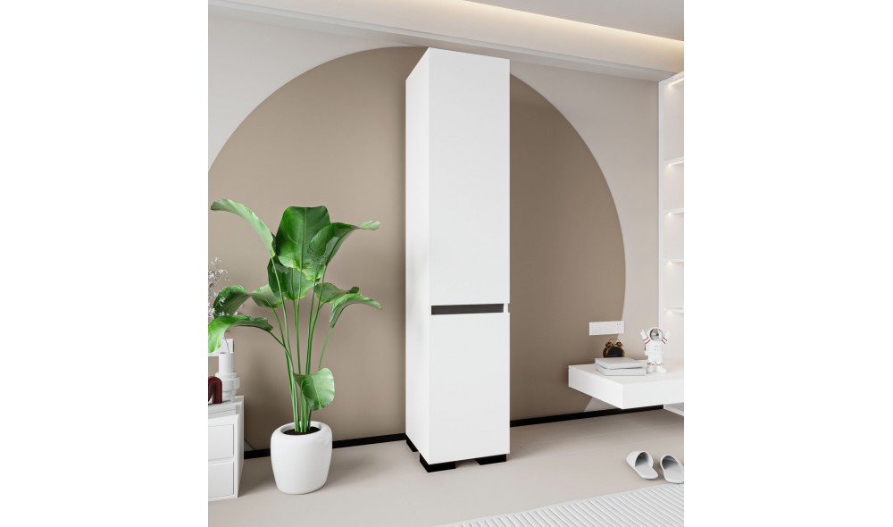 Dulap, Floransa 45 - White, Anthracite, 45 x 210 x 52 cm