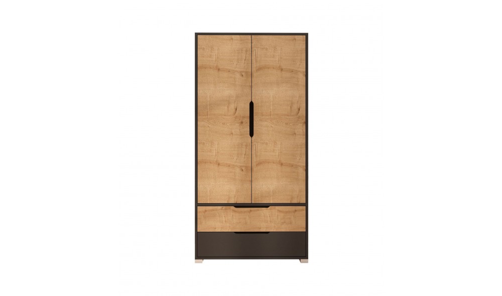 Dulap, Flora 90 - Anthracite, Sapphire Oak, 90 x 183 x 45 cm