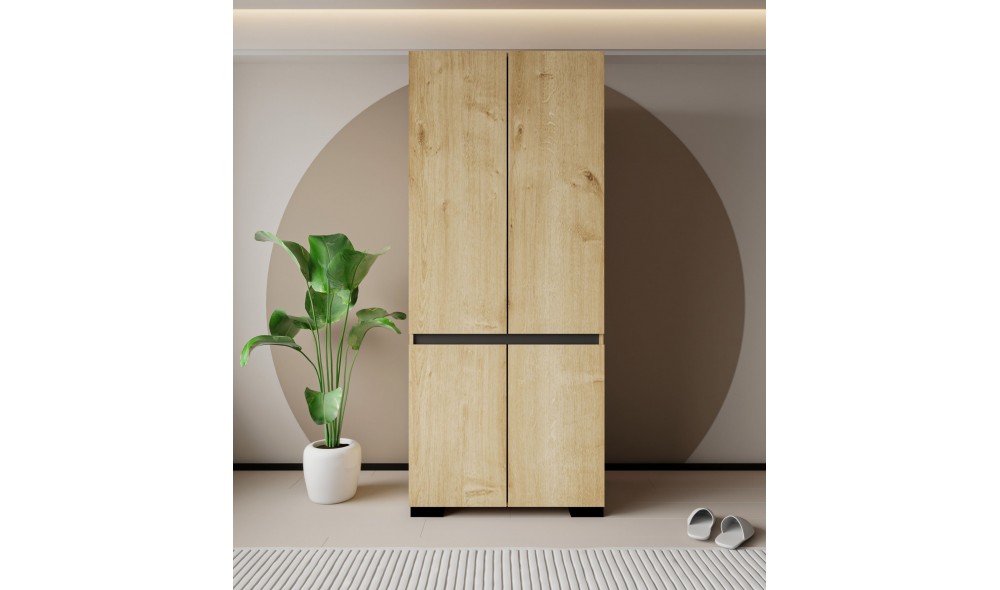 Dulap, Floransa 90 - Sapphire Oak, Anthracite v3, 90 x 210 x 52 cm