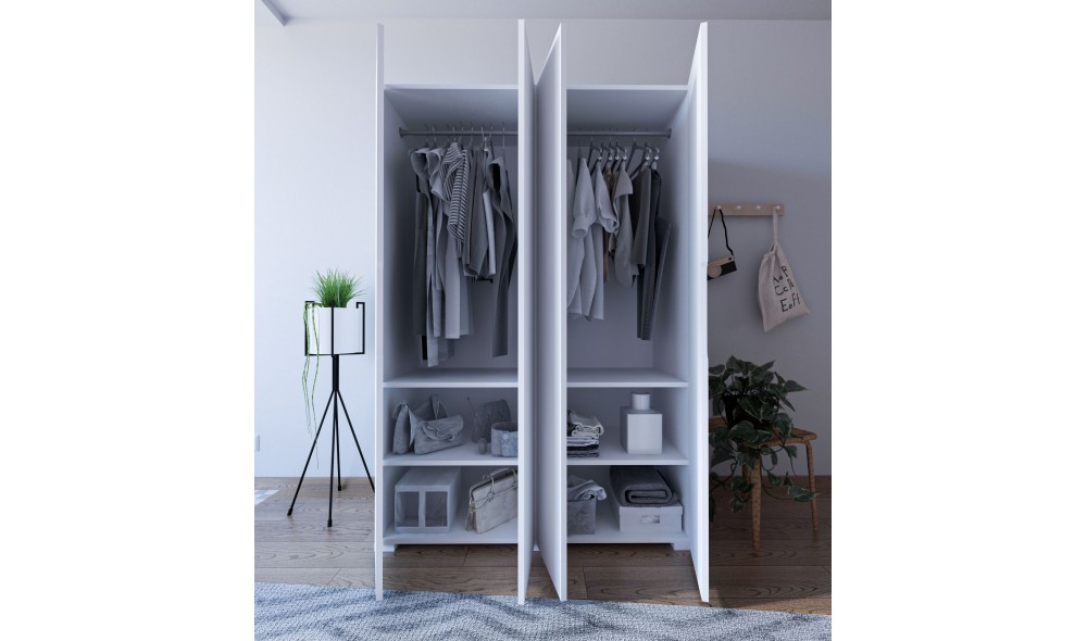 Dulap, Monza 120 - White, 120 x 180 x 43,3 cm