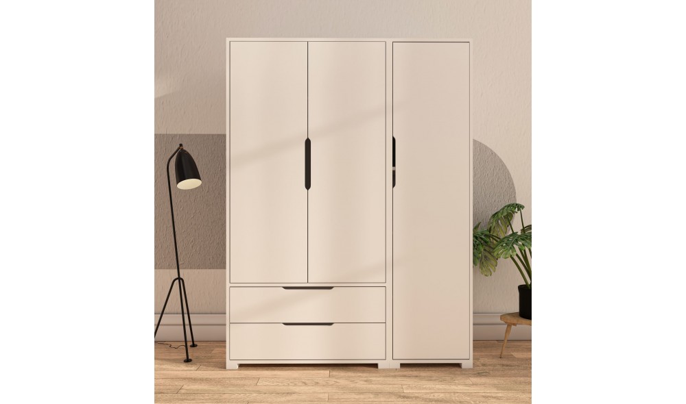 Dulap, Flora 137 - White, 137 x 183 x 45 cm