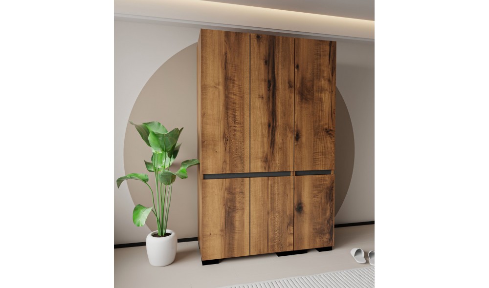 Dulap, Floransa 135 - Walnut, Anthracite, 135 x 210 x 52 cm