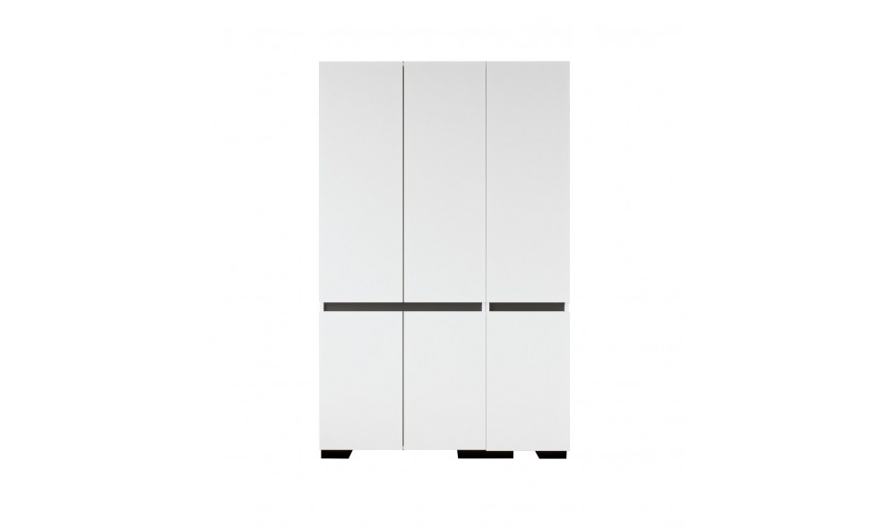 Dulap, Floransa 135 - White, Anthracite v3, 135 x 210 x 52 cm