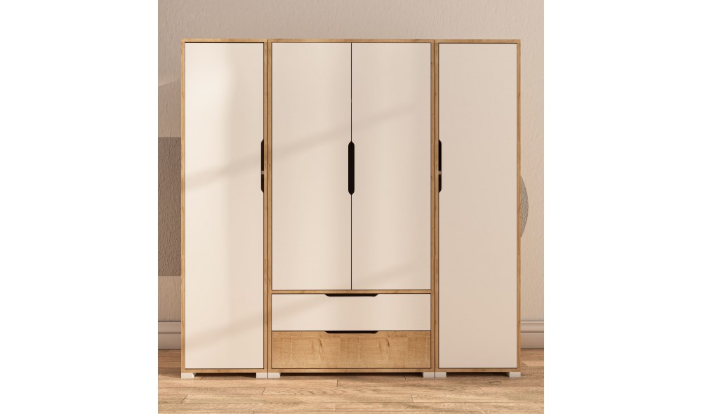 Dulap, Flora 184 - White, 184 x 183 x 45 cm