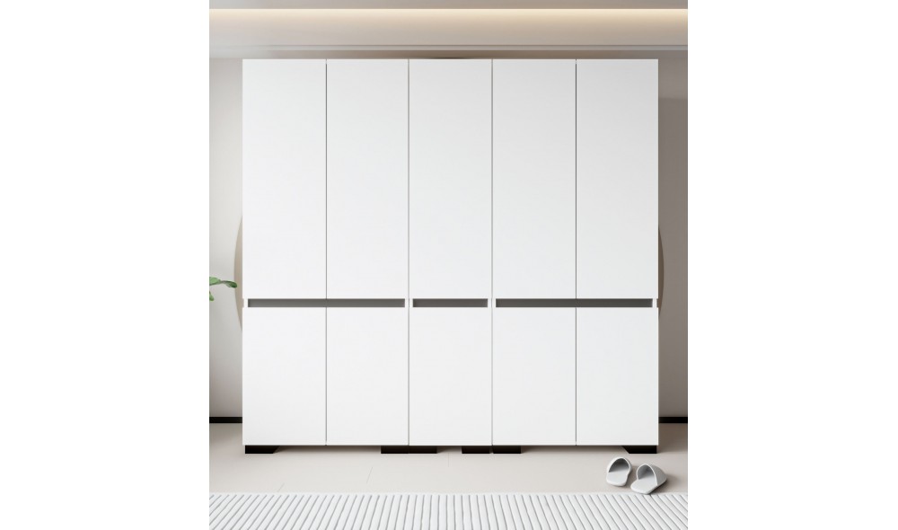 Dulap, Floransa 225 - White, Anthracite, 225 x 210 x 52 cm