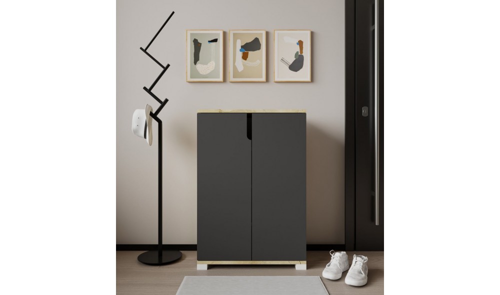 Pantofar, Venedik - Sapphire Oak, Anthracite, 60 x 97 x 34 cm