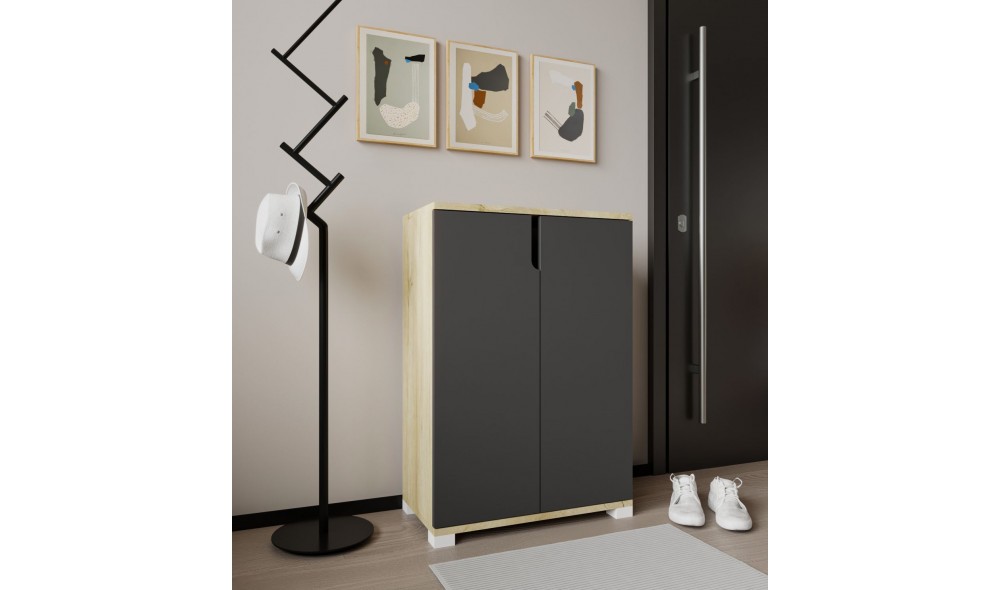 Pantofar, Venedik - Sapphire Oak, Anthracite, 60 x 97 x 34 cm