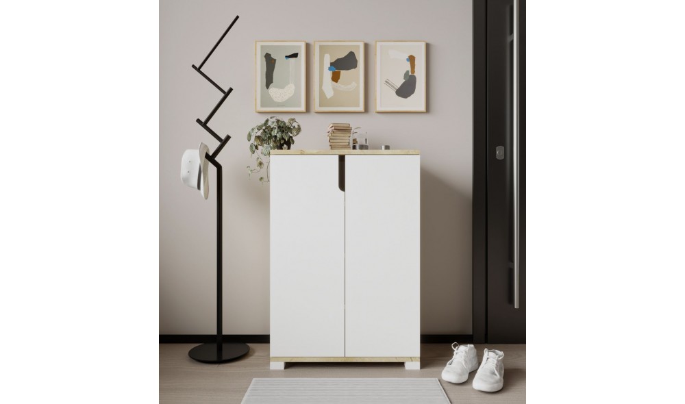 Pantofar, Venedik - Sapphire Oak, White, 60 x 97 x 34 cm