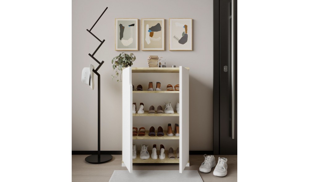 Pantofar, Venedik - Sapphire Oak, White, 60 x 97 x 34 cm